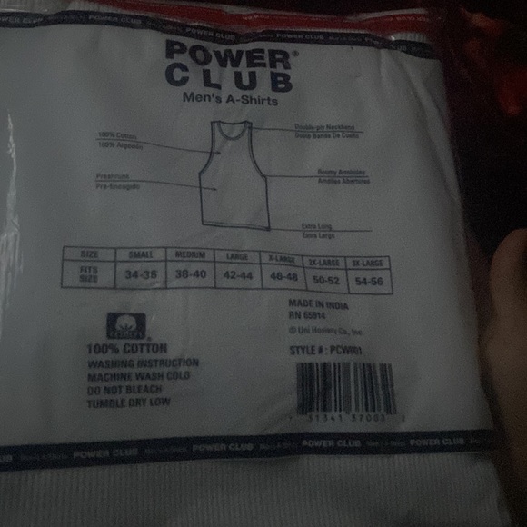 Power club men’s A shirts size large new 3 pieces - Picture 2 of 3